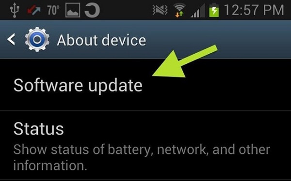 Verifique se há atualizações de software no Android