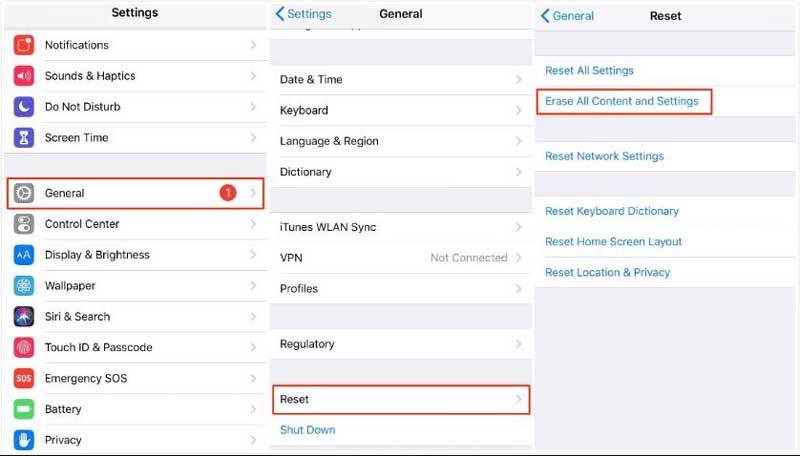 Apagar todas as configurações de conteúdo