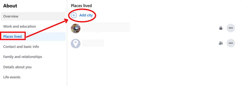 Adicionar cidade atual