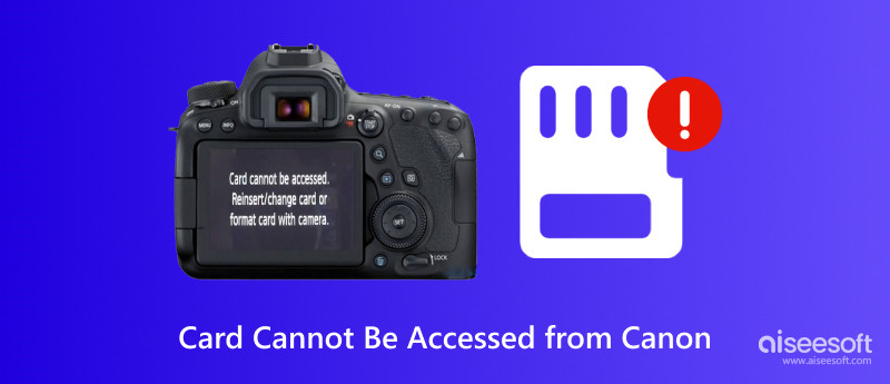 O cartão não pode ser acessado pela Canon