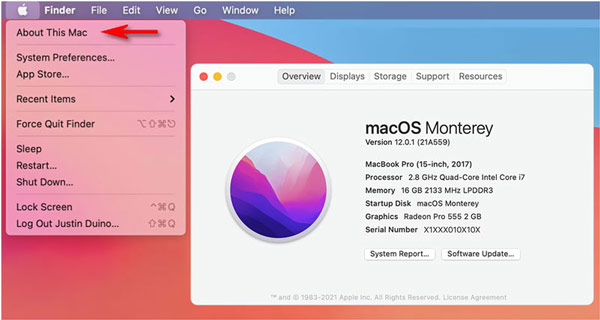 Verifique as informações sobre este Mac