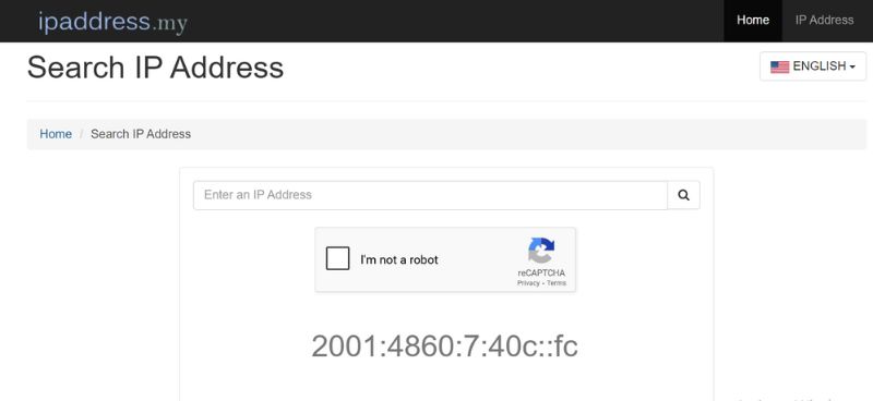 Verifique a localização do seu novo IP