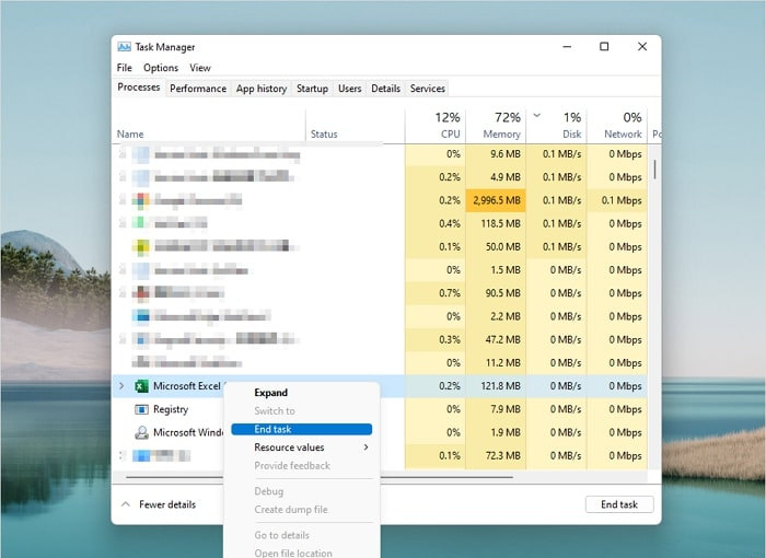Fim do Excel Windows