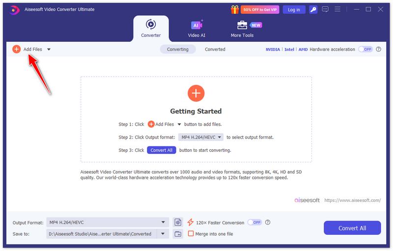 Converter e adicionar arquivos de vídeo e áudio