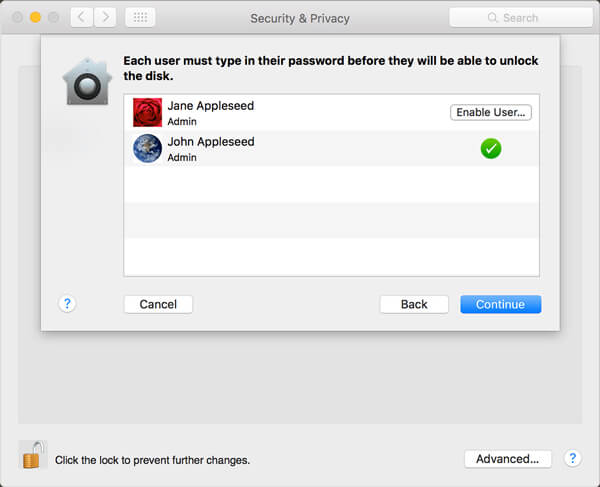 Ativar FileVault