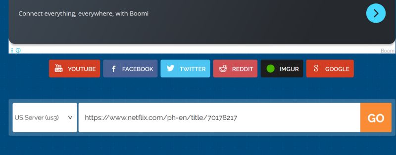 Insira o bloco de URL do site