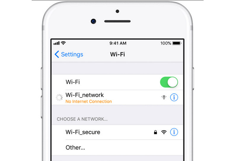 Falha na atualização da verificação da rede Wi-Fi do iPhone