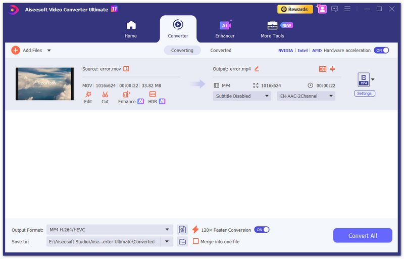 Clique em Converter tudo