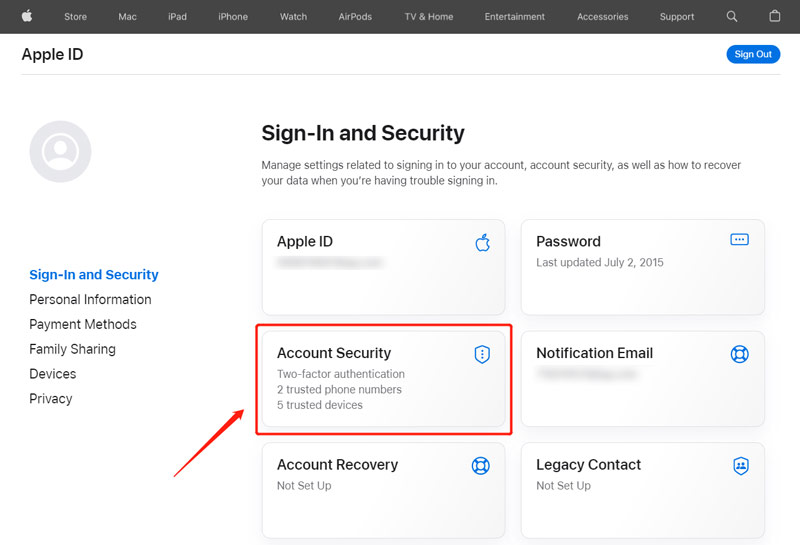 Apple ID Login e segurança Segurança da conta