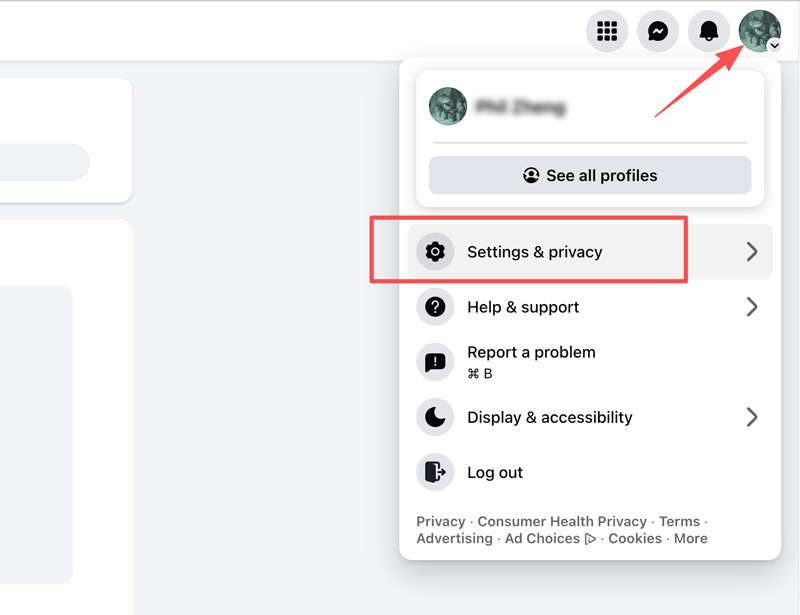 Configurações e privacidade do Facebook