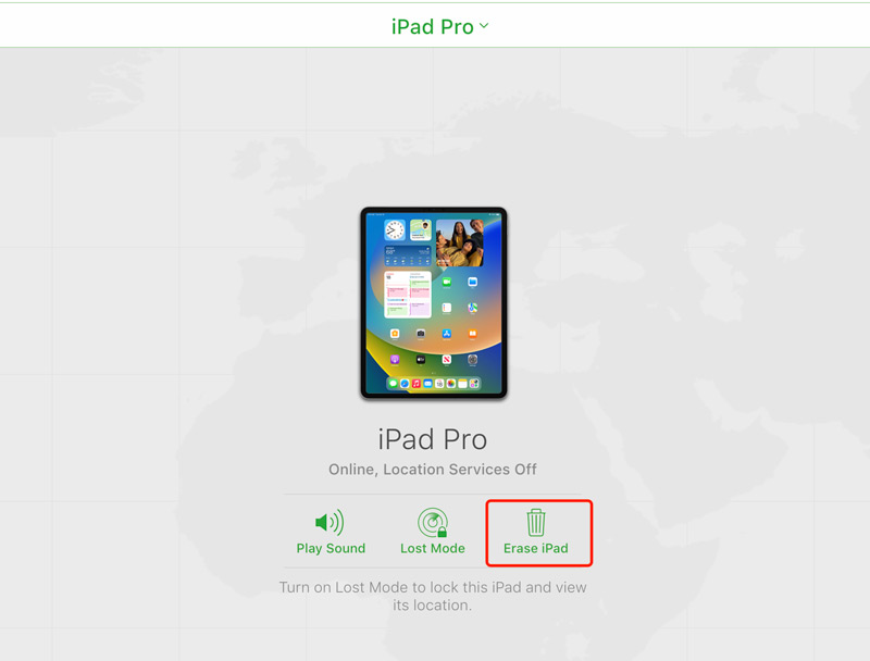 Apague o iPad para remover a senha esquecida