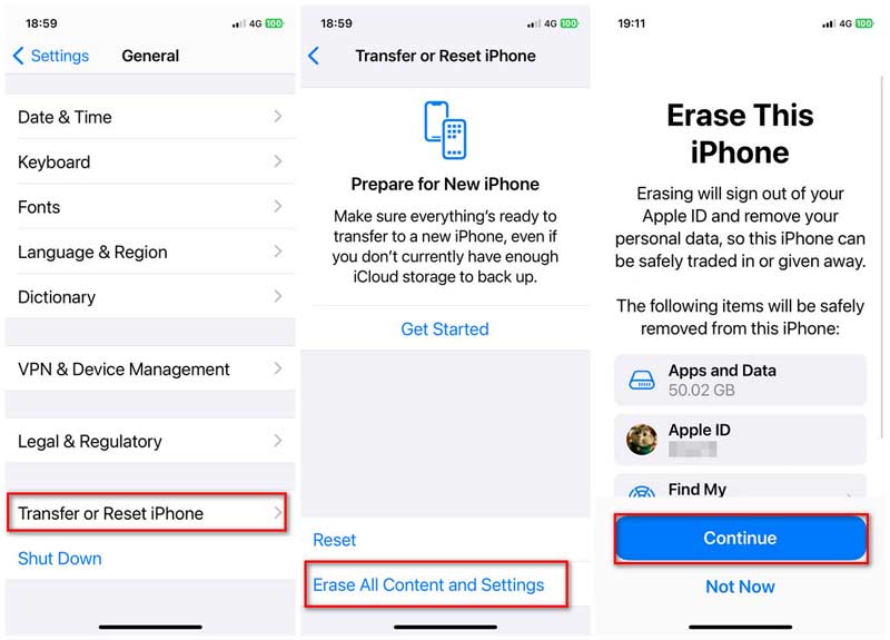 Apagar todo o conteúdo e configurações do iphone