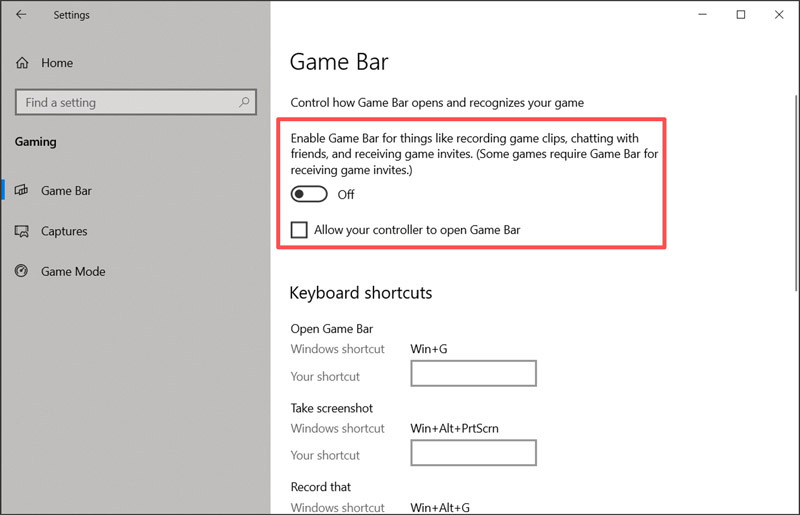 Desative a Barra de Jogos para Gravação de Jogos no Windows 11/10