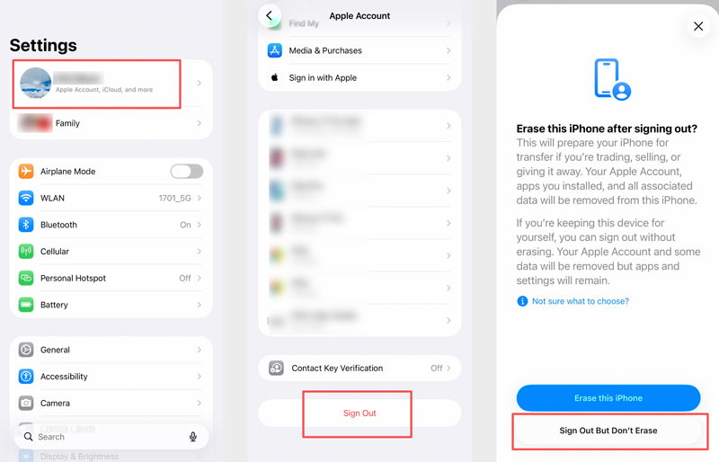 Sair da conta Apple no iPhone. Não apagar dados.