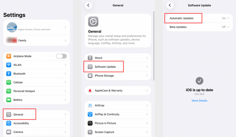 Atualização de software iOS para iPhone