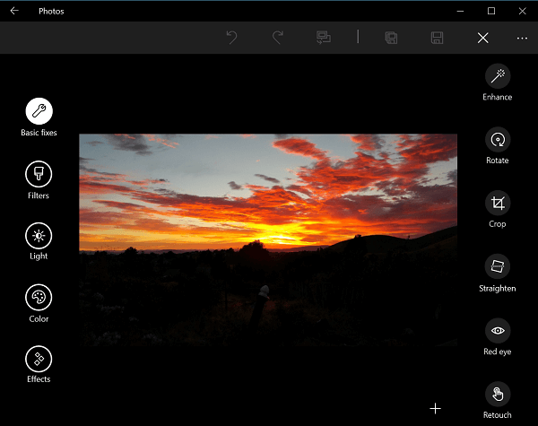 Aplicativo de fotos práticas do Windows 10