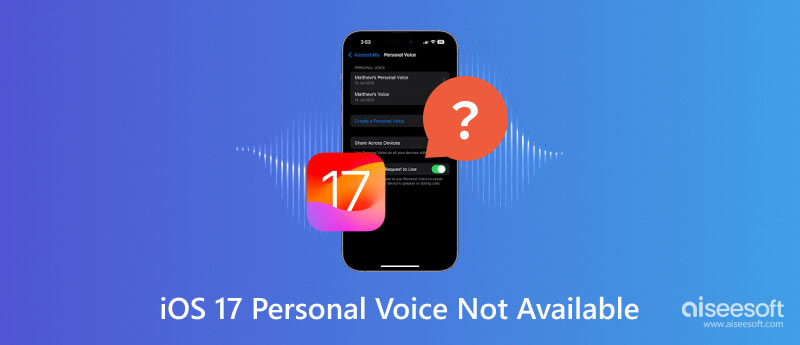 Voz pessoal do iOS 17 não disponível