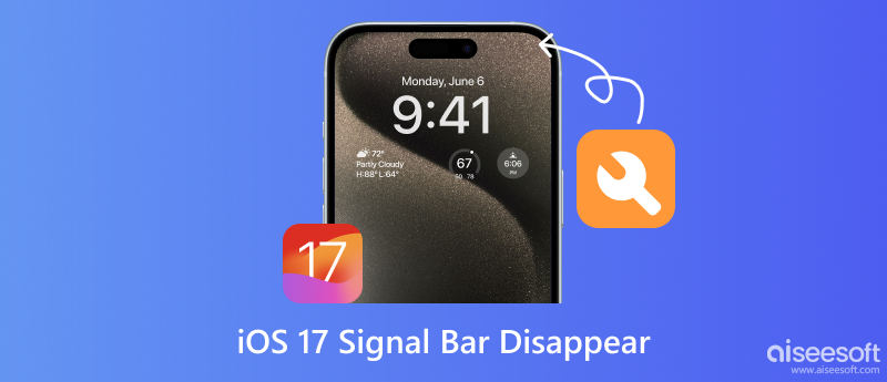 A barra de sinal do iOS 17 desaparece