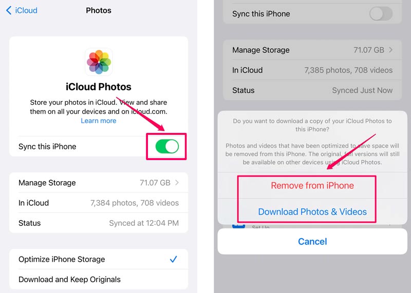 Habilite o iCloud Photos para otimizar o armazenamento do iPhone