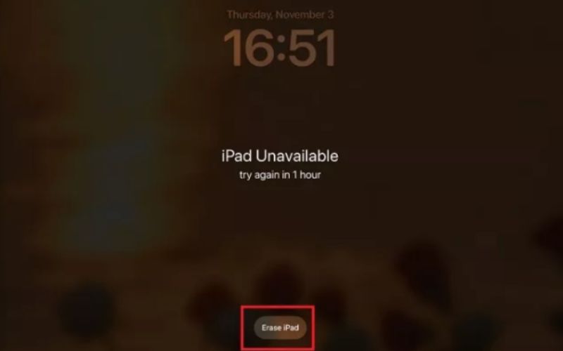 Toque em Apagar iPad