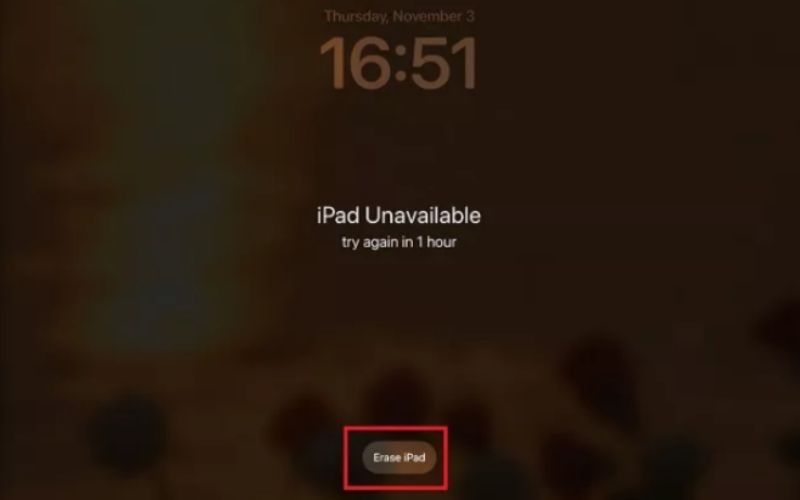 Toque em Apagar iPad