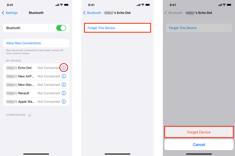 Esquecer dispositivo Bluetooth no iPhone