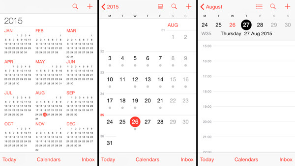 Atualização do calendário do iPhone