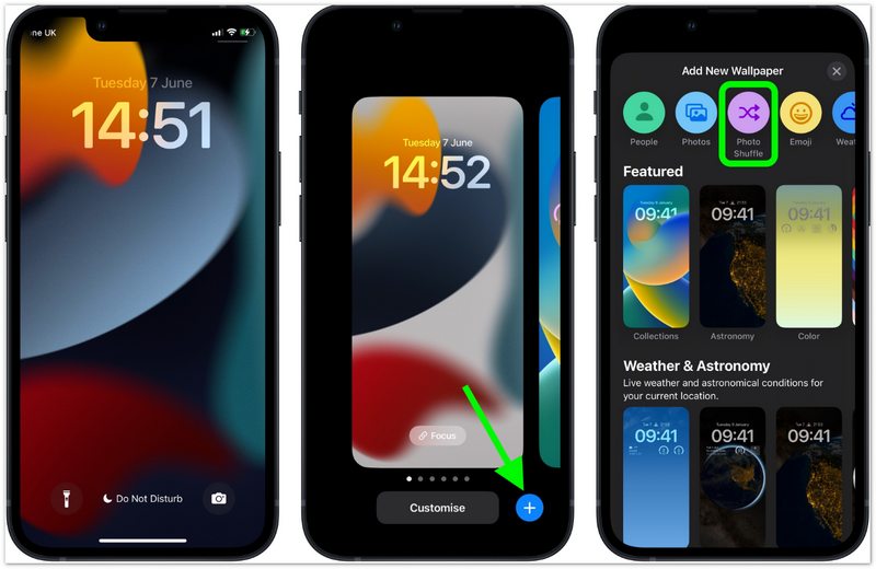 Criar várias telas de bloqueio para iPhone