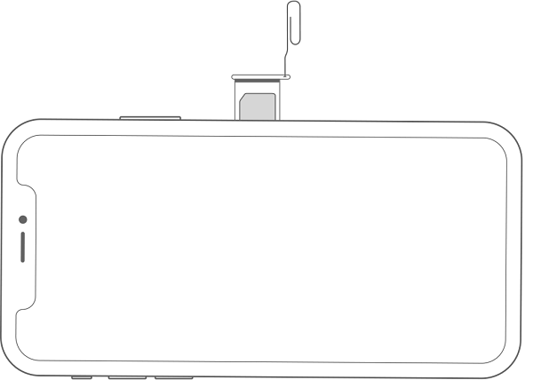 iPhonex remove o diagrama do cartão SIM