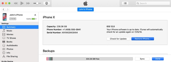 Restaurar o iPhone com o iTunes