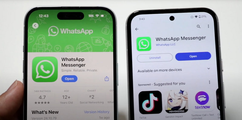 Transferência do Whatsapp