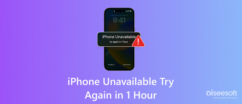 iPhone indisponível. Tente novamente em 1 hora.