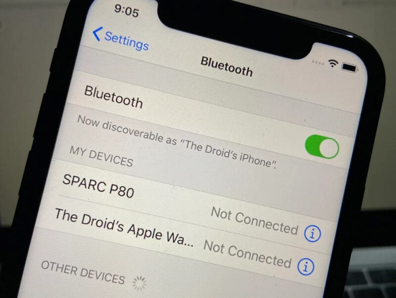 Erro de Bluetooth