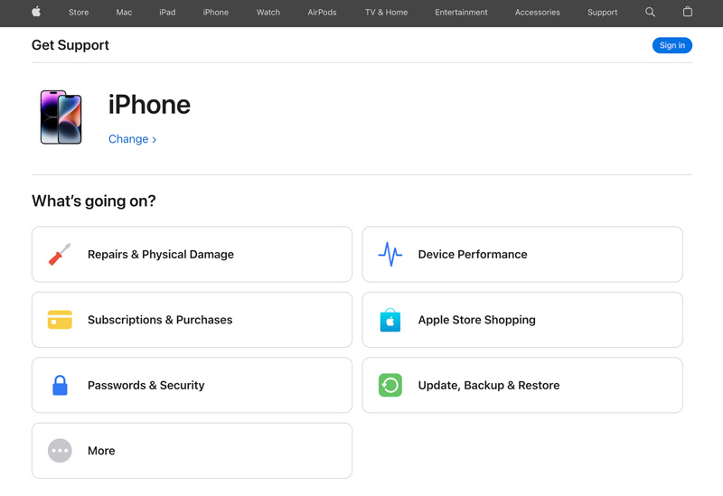 Entre em contato com o suporte da Apple quando o iPhone não ligar