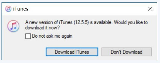 iTunes Atualização