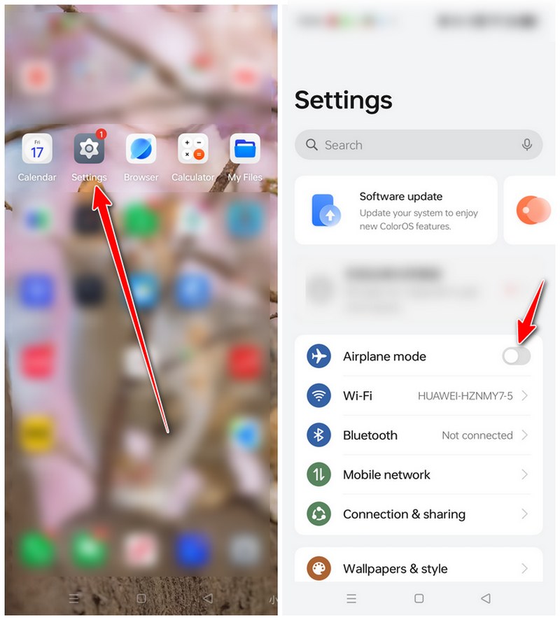 Ativar o Modo Avião