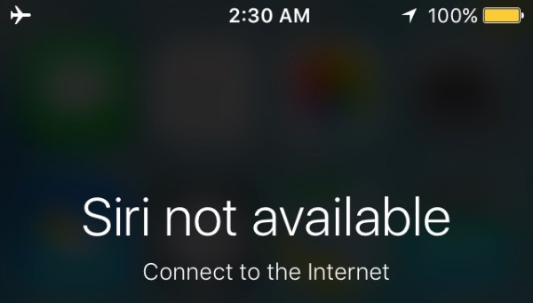 Siri não disponível