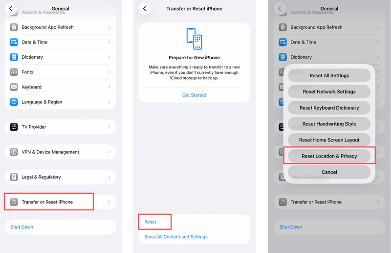 Reset Location And Privacy Settings On Iphone