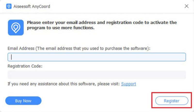 Registre seu e-mail