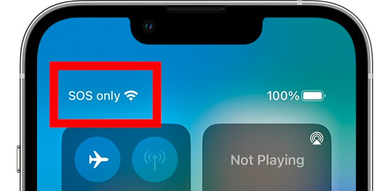 O que significa SOS apenas no iPhone