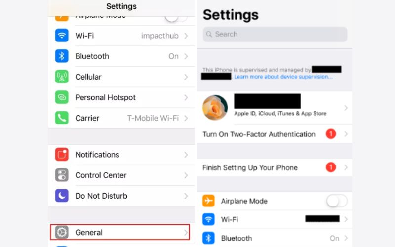 Verifique a supervisão no iPhone