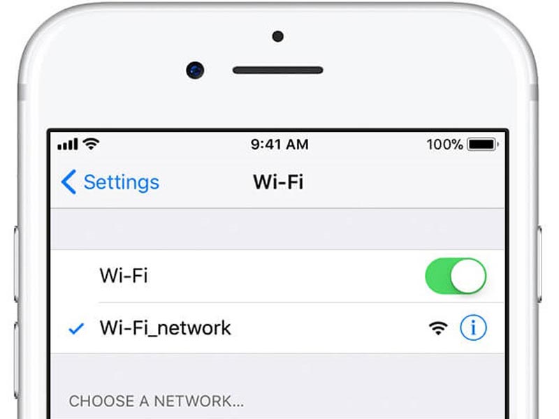 Verifique a conexão de rede Wi-Fi