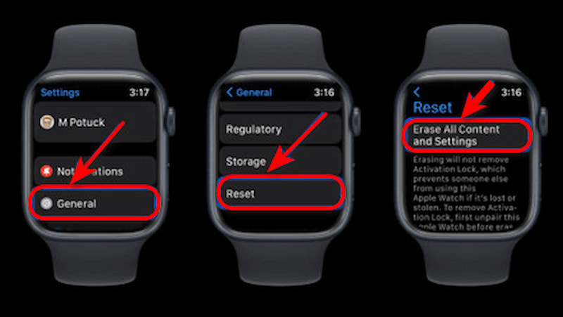 Reinicie seu Apple Watch