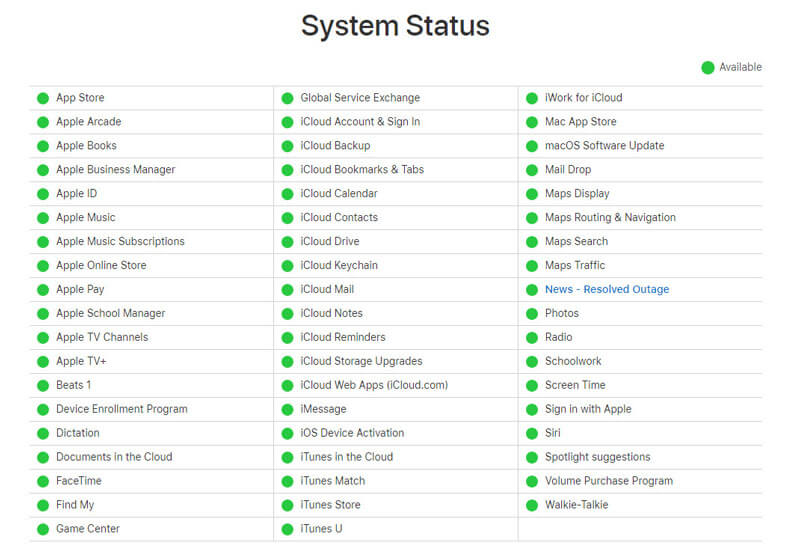 Servidor do Sistema Apple