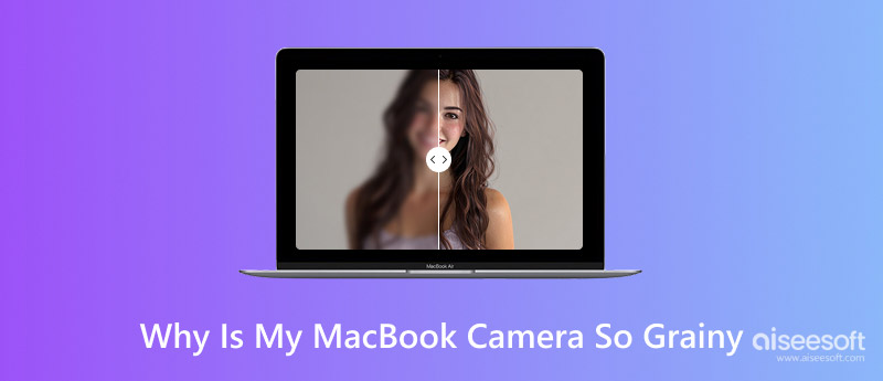 Por que a câmera do meu Macbook está tão granulada?