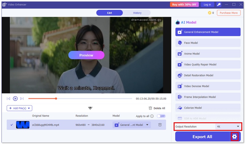Ajustar formato e resolução