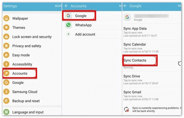 Sincronizar contatos do Google de um Android para outro.