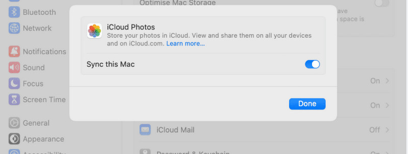 Sistema de Fotos do iCloud para Mac