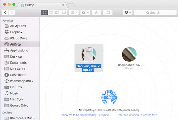 AirDrop no Mac