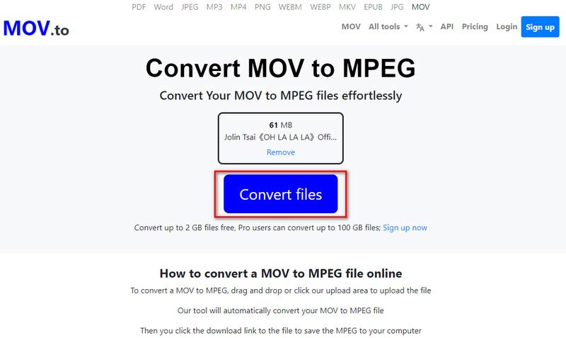 MOV.para converter arquivos